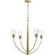 Jheni 4 Light 26 inch Brushed Gold Chandelier Ceiling Light