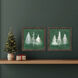 Wooded Winter II Green and Beige and White Framed Art, Propac