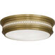 Williamsburg Tucker 3 Light 15 inch Antique Brass Flushmount Ceiling Light