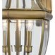 Ashford 3 Light 12 inch Antique Brass Outdoor Sconce