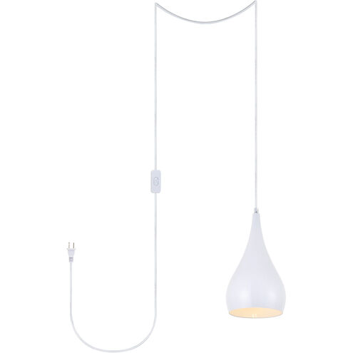 Nora 1 Light 6 inch White Pendant Ceiling Light