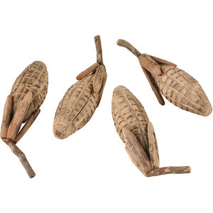 Maizeing Natural Ornamental Accessory, Carved Wood Maize