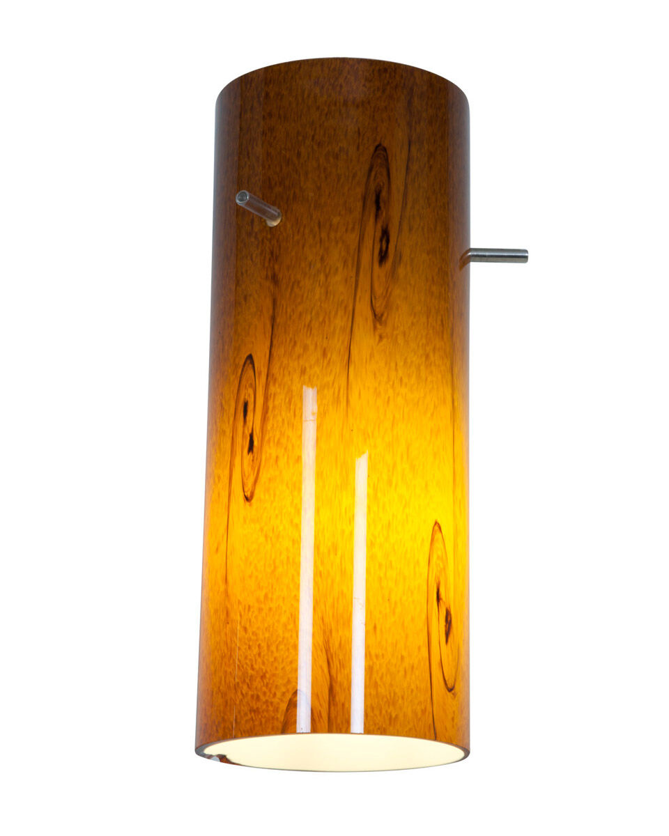 Cylinder 4 inch Pendant Ceiling Light in Amber, Cylinder