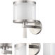 Lux 1 Light 8 inch Brushed Nickel Wall Sconce Wall Light