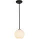 Japanese Lantern 1 Light 8 inch Oil Rubbed Bronze Pendant Ceiling Light