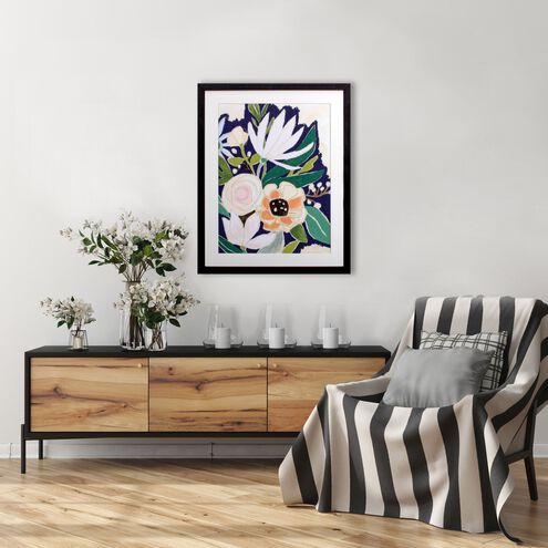 Joie De Vivre Blue and Green and Pink and Orange Framed Art