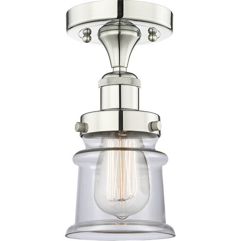 Canton 1 Light 5.25 inch Polished Nickel Semi-Flush Mount Ceiling Light
