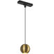 Faria 48V DC Brushed Gold Trilo Track Pendant Ceiling Light