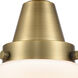 Franklin Restoration Bellmont LED 6.25 inch Brushed Brass Flush Mount Ceiling Light in Matte White Glass