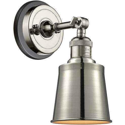 Addison Sconce Wall Light in Polished Nickel, Polished Nickel/Matte Black