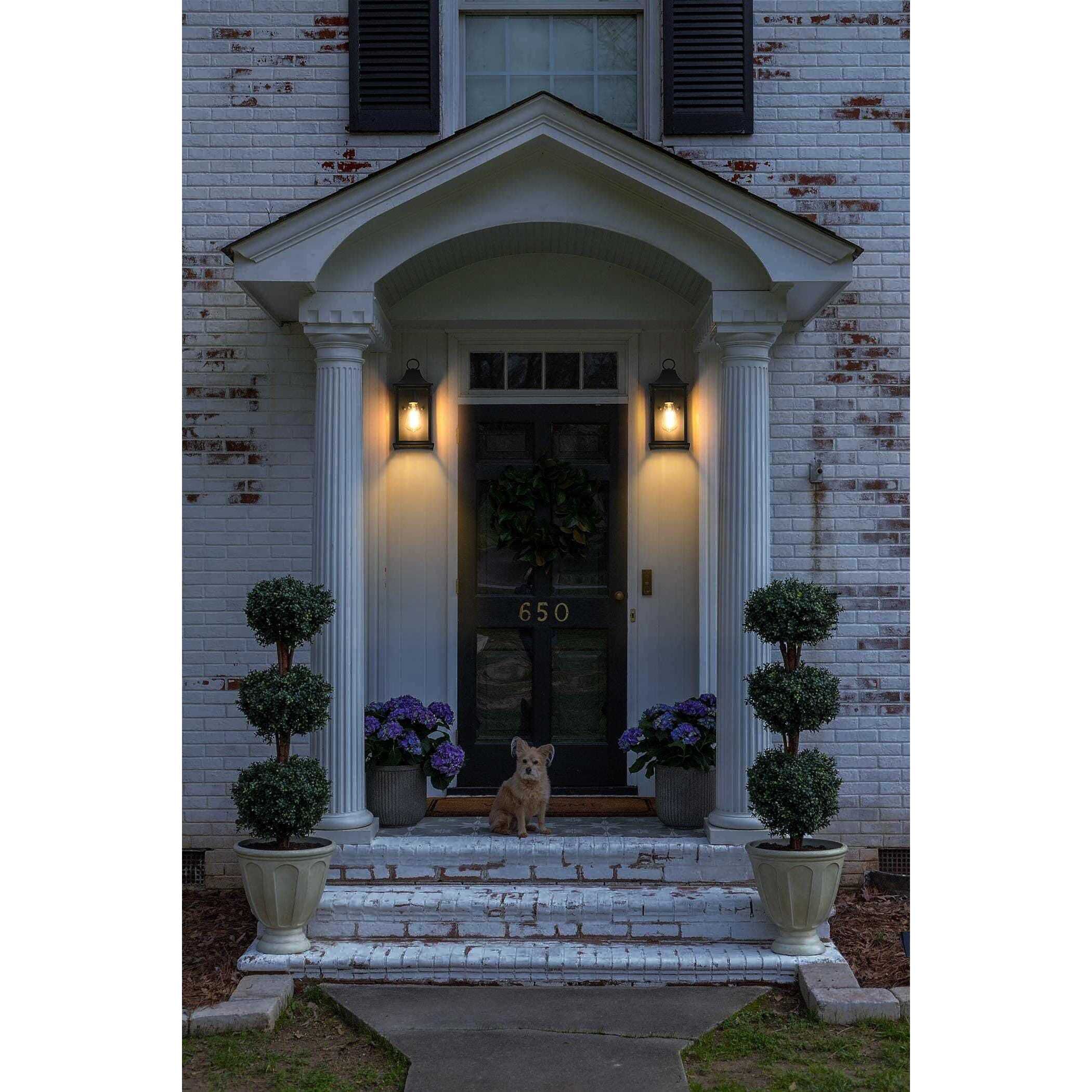 Shepard 1 Light 14.5 inch Black Outdoor Wall Sconce