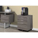Robeson Dark Taupe and Black Filing Cabinet