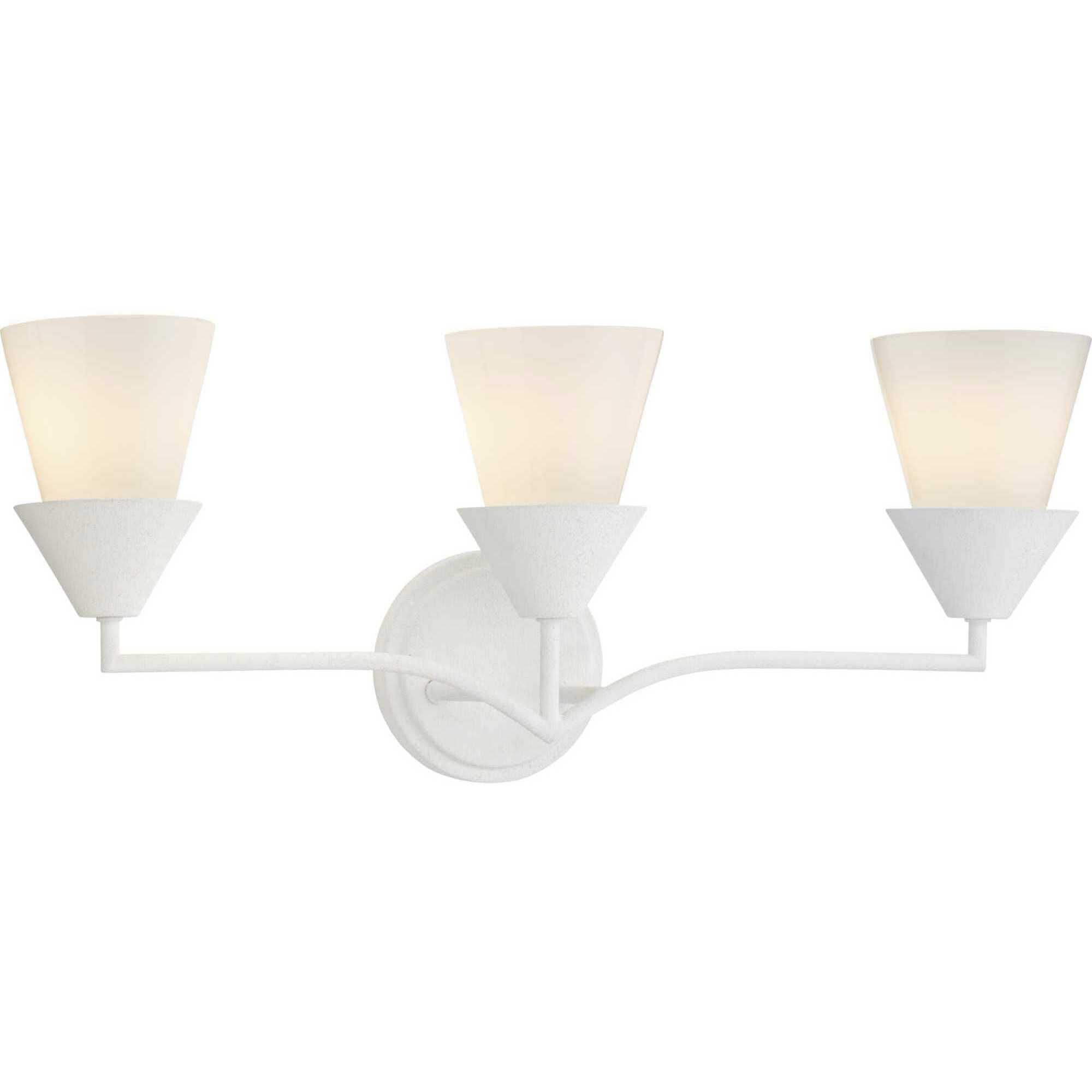 Pinellas 3 Light 24 inch White Plaster Vanity Light Wall Light, Design Series