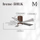 Atlas Irene-5HLK 42 inch Walnut Tone with Barn Wood Tone Blades Flush Mount Paddle Fan, Flush Mounted
