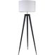 Canada 63 inch 100.00 watt Black and Brass Floor Lamp Portable Light
