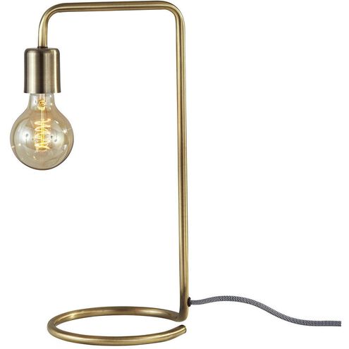 Morgan 17 inch 40.00 watt Antique Brass Desk Lamp Portable Light