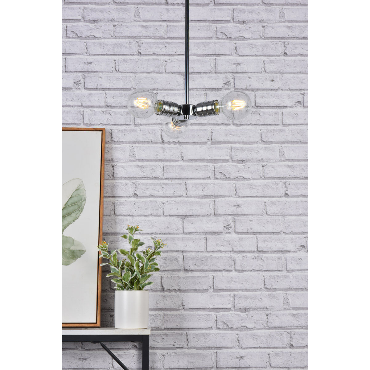 Reyes 3 Light 7.5 inch Chrome Pendant Ceiling Light