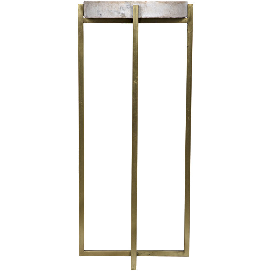 Soho 26.5 X 11 inch Antique Brass Side Table