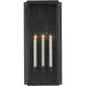 Wright 3 Light 32.5 inch Midnight Outdoor Wall Sconce, Large