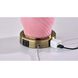 Freya 24 inch 100 watt Pink Texture Glass and Antique Brass Table Lamps Portable Light, Set of 2, Simplee Adesso