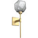 Gem LED 6.5 inch Gilded Brass Indoor Sconce Wall Light in 3000K LED, Smoke, Belvedere
