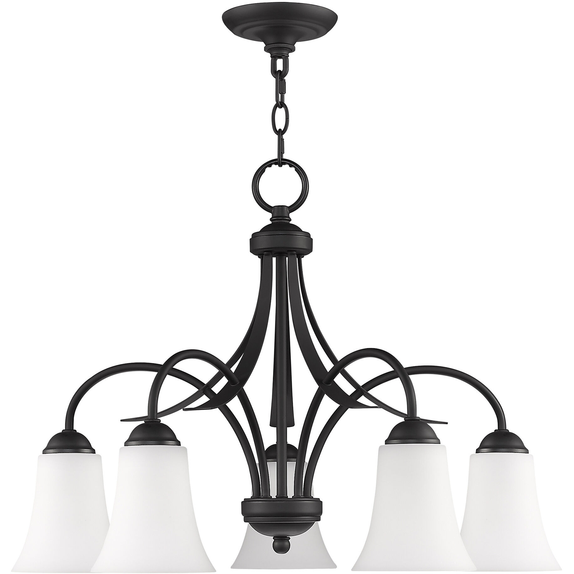 Ridgedale 5 Light 26 inch Black Chandelier Ceiling Light