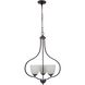 Neighborhood Serene 3 Light 22.5 inch Espresso Foyer Light Ceiling Light in Clear Seeded, Neighborhood Collection