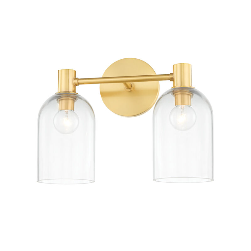 Paisley 2 Light Aged Brass Vanity Light Wall Light