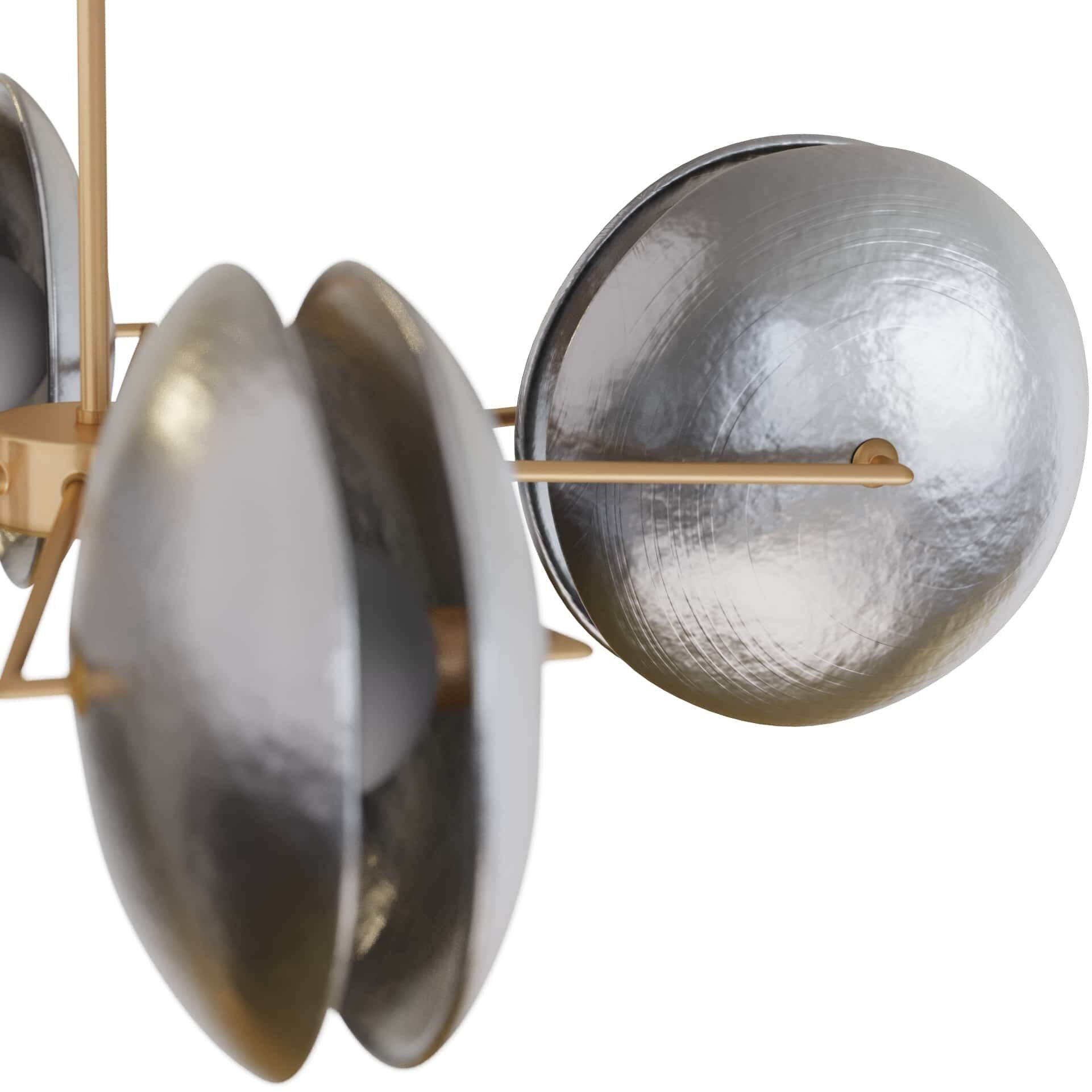 Whitney 4 Light 40 inch Smoke Luster Chandelier Ceiling Light