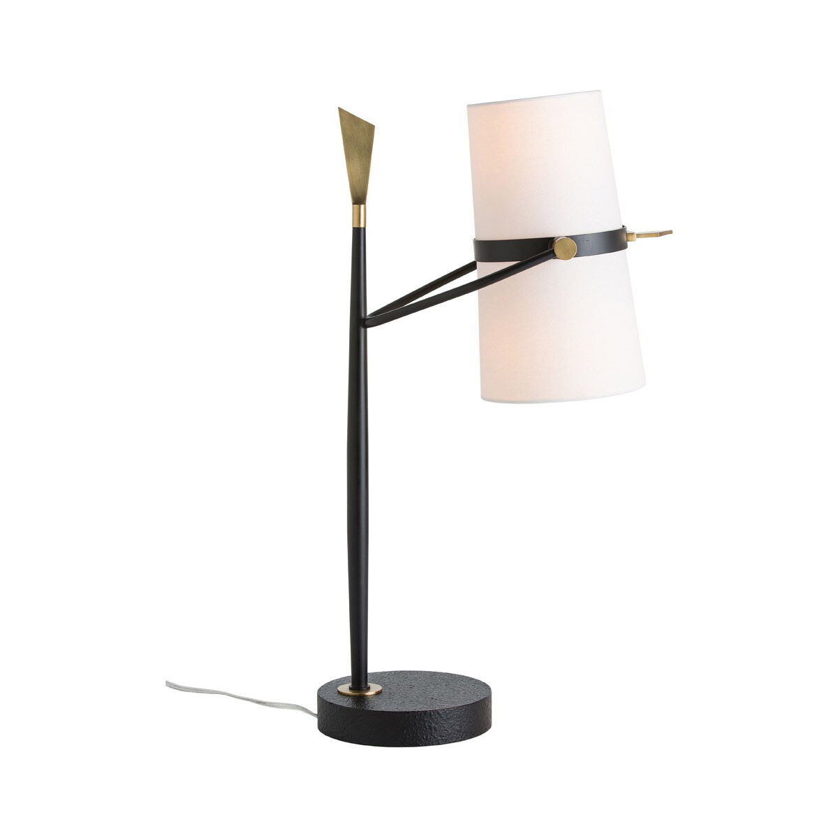 Yasmin 28 inch 60 watt Antique Black and Antique Brass Table Lamp Portable Light