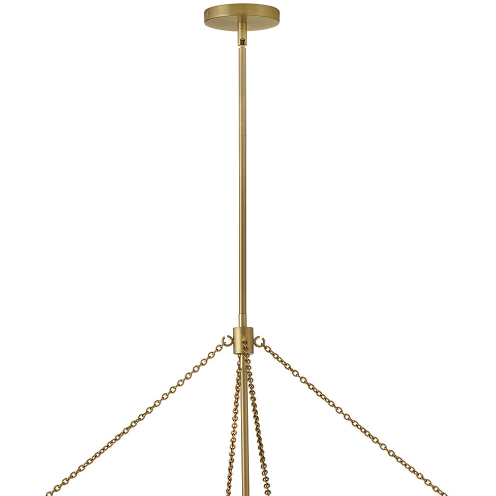 Gwen 8 Light 32 inch Lacquered Brass Chandelier Ceiling Light