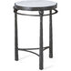 Spencer London 22 X 15.75 inch Drink Table, Wrought Iron, Marble Top, Round