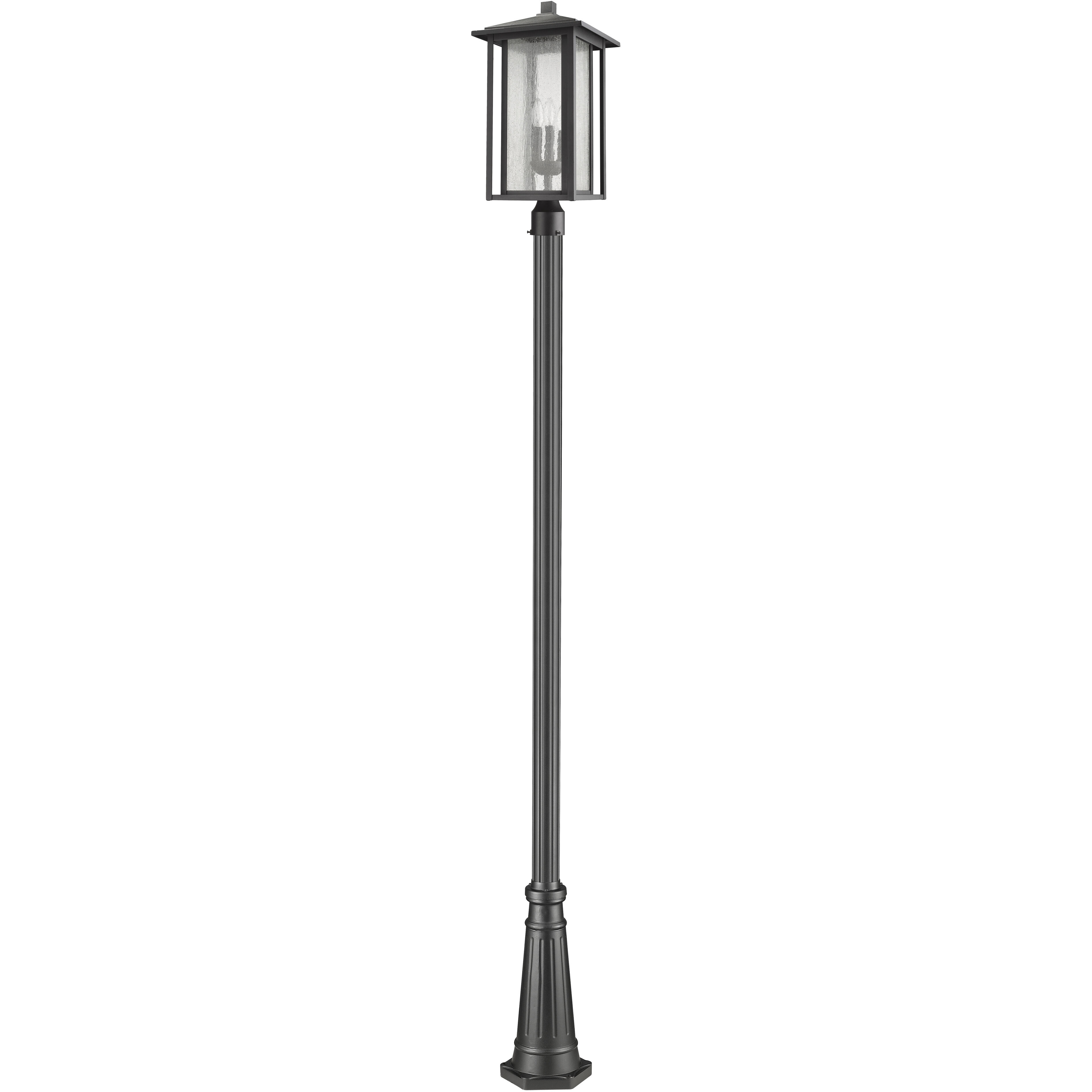 Aspen 3 Light 118.44 inch Black Outdoor Post Mounted Fixture
