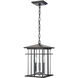 Oak Park 3 Light 9 inch Matte Black Outdoor Pendant