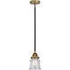 Nouveau 2 Canton LED 5.25 inch Black Antique Brass Mini Pendant Ceiling Light in Seedy