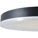 Waves LED 20 inch Matte Black Flush Mount Ceiling Light