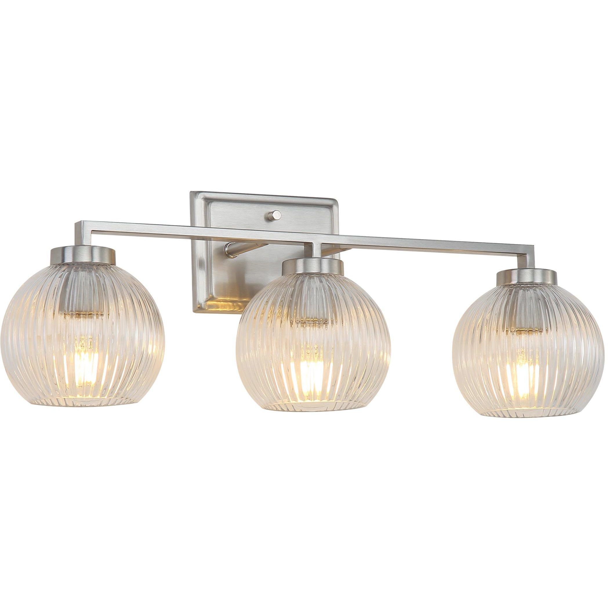 Yep Elliott Vanity Wall Light in Pewter, Ribbed