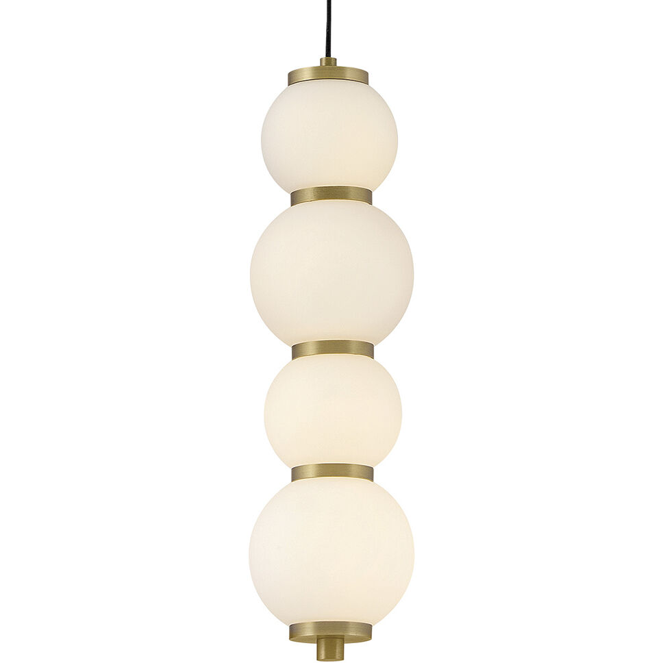 Lisa McDennon Trigo LED 6 inch Lacquered Brass Pendant Ceiling Light