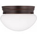 Webster 1 Light 7.75 inch Bronze Flush Mount Ceiling Light