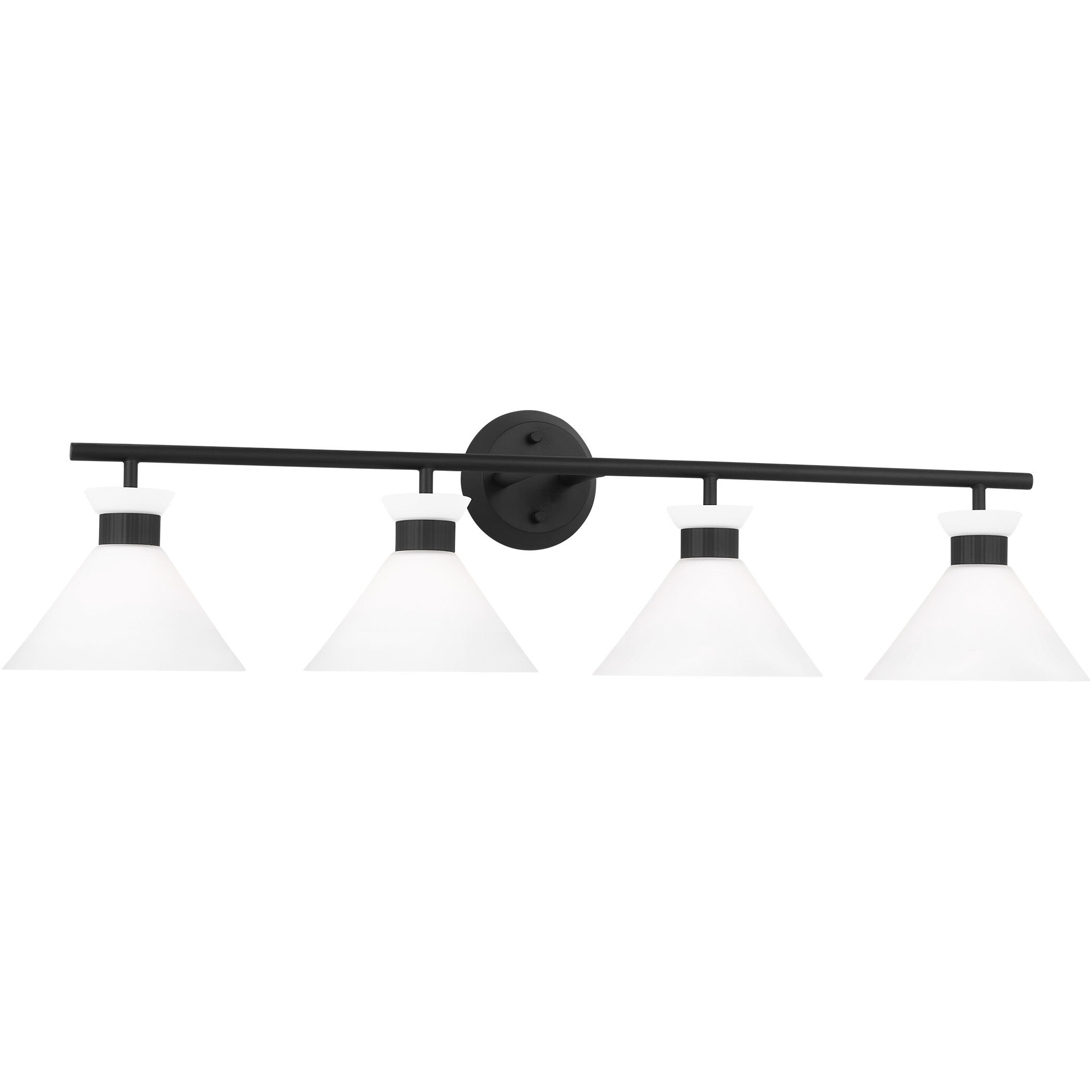 Drew & Jonathan Belcarra 4 Light 36.75 inch Midnight Black Wall Bath Fixture Wall Light