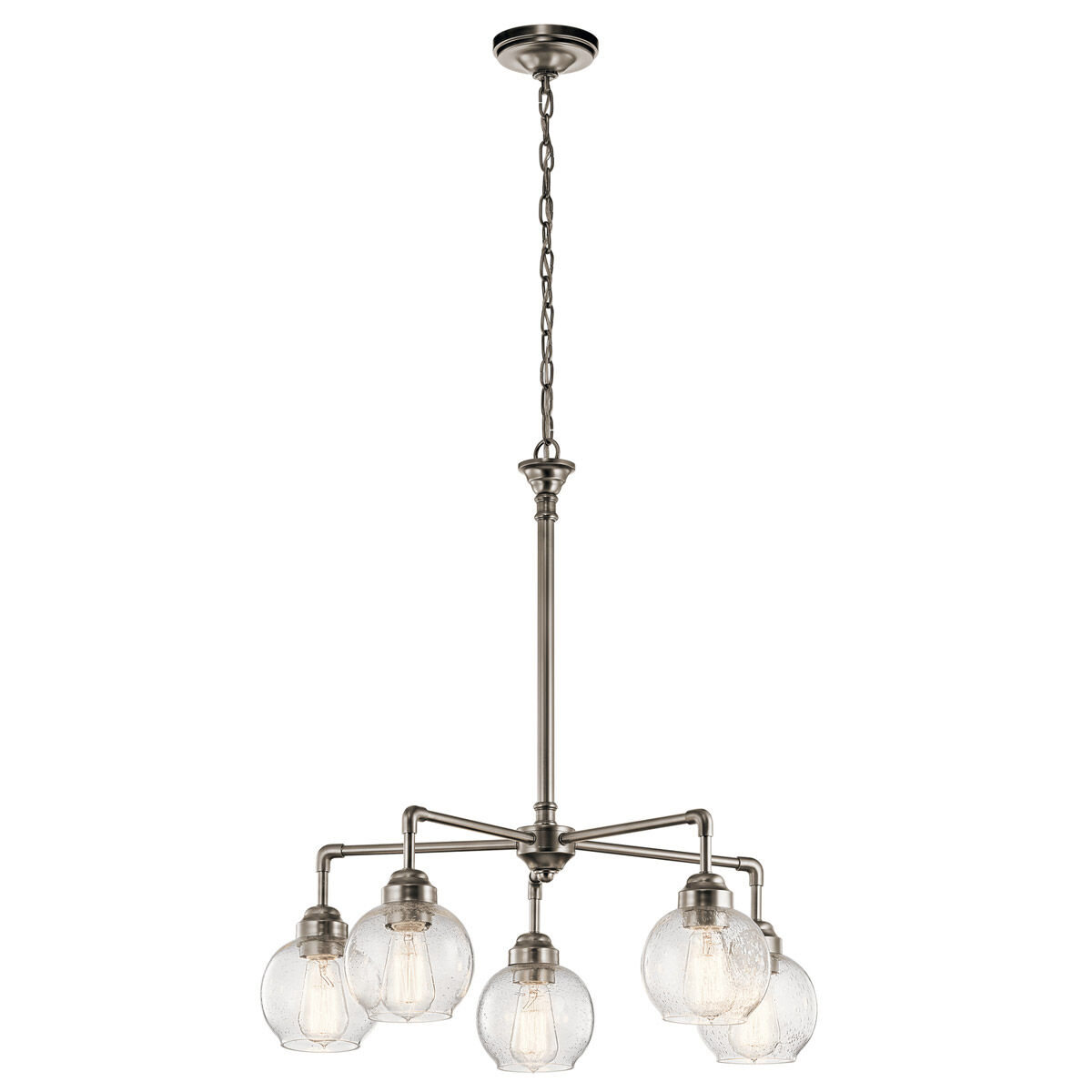 Niles 5 Light 26 inch Antique Pewter Chandelier 1 Tier Medium Ceiling Light, 1 Tier Medium