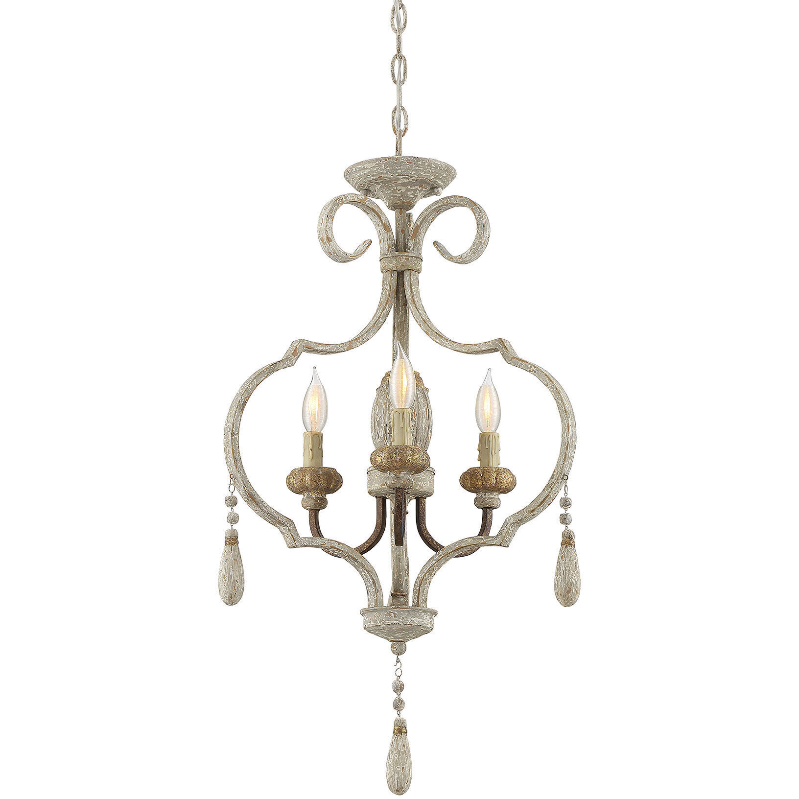Dauphin 3 Light 18.75 inch Avignon Convertible Semi-Flush or Pendant Ceiling Light