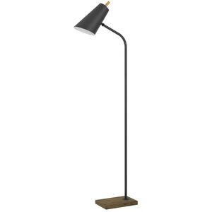 Carthage 66 inch 60.00 watt Dark Bronze and Wood Floor Lamp Portable Light