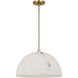 C&M by Chapman & Myers Savina 1 Light 19.88 inch Burnished Brass Pendant Ceiling Light