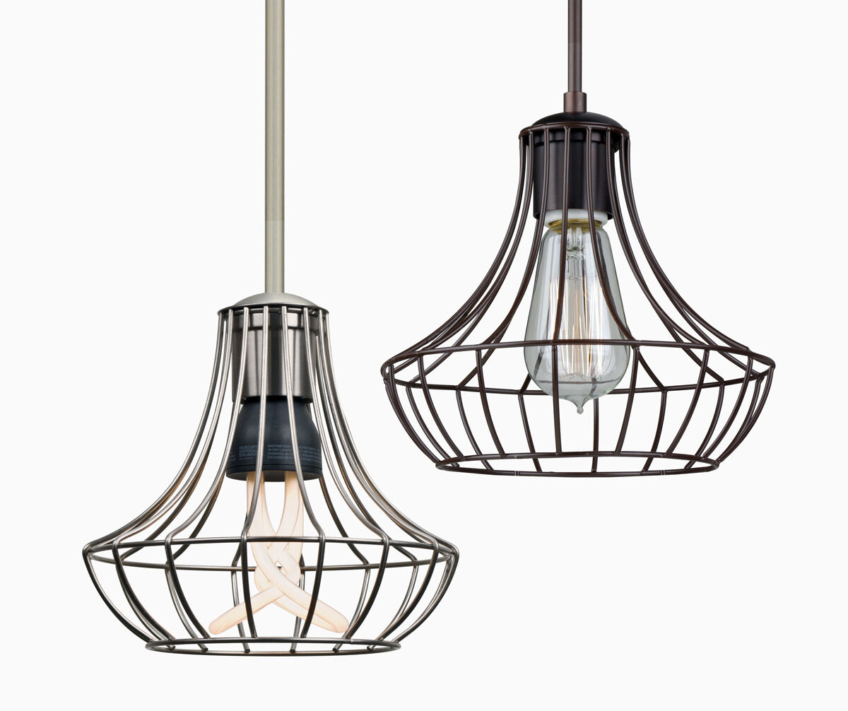 Spezza 1 Light Satin Nickel Pendant Ceiling Light in Satin Nickel Metal