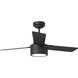 Jovie 44 LED 44 inch Midnight Black with Midnight Black/American Walnut reversible blades Indoor/Outdoor Ceiling Fan