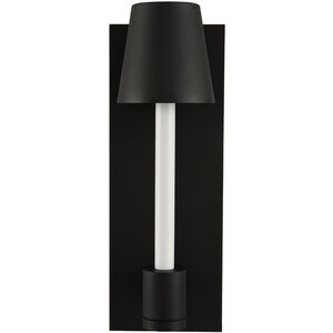 Candelero Outdoor LED 14 inch Matte Black with White Accent Outdoor Wall Sconce