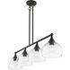Glendon 4 Light 8.25 inch Bronze Large Linear Chandelier Ceiling Light