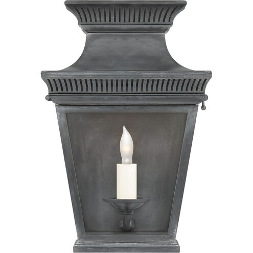 Chapman & Myers Elsinore 1 Light 12 inch Weathered Zinc Outdoor Wall Lantern, Small