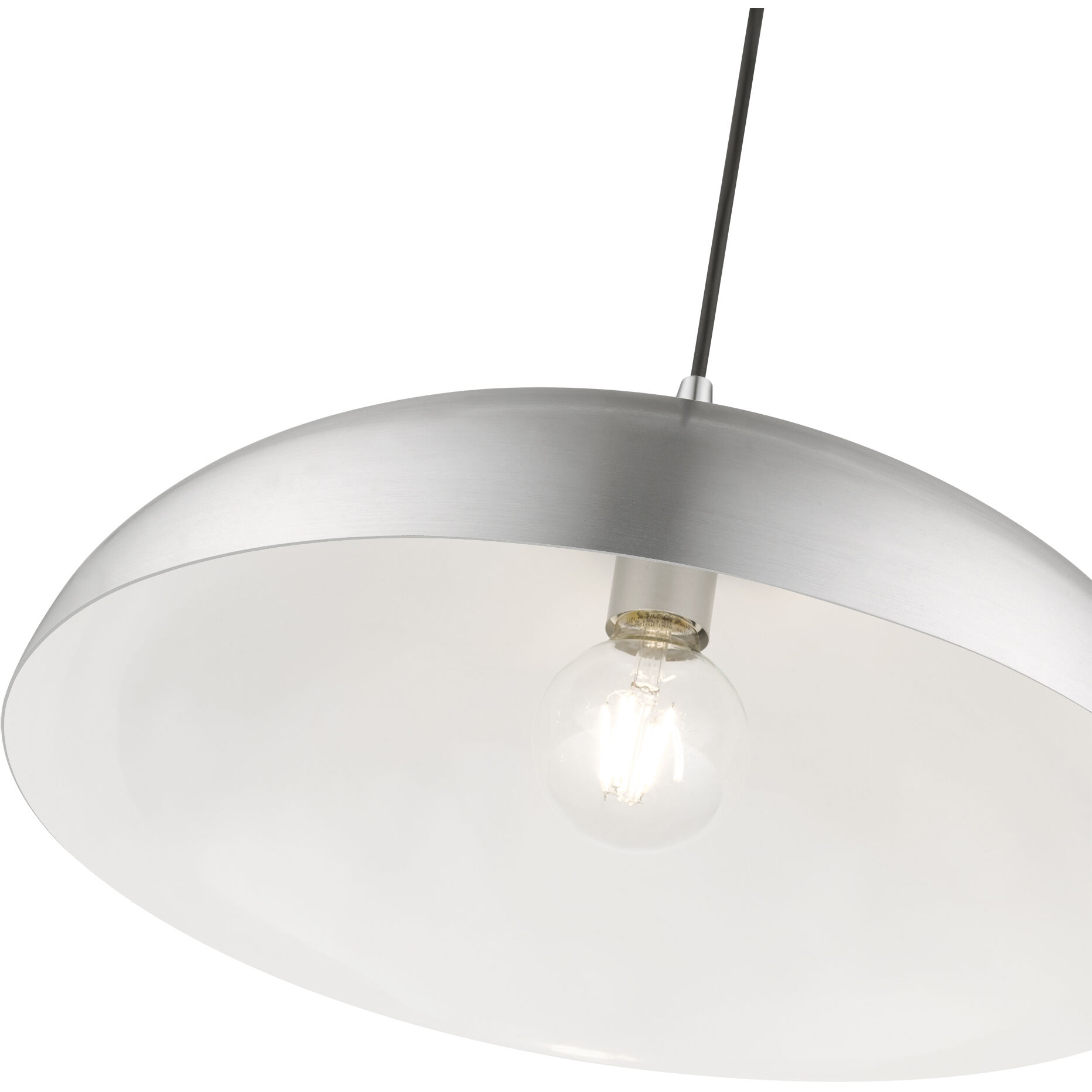 Amador 1 Light 18 inch Brushed Aluminum with Polished Chrome Accents Pendant Ceiling Light